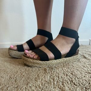 Steve Madden kimmie black platform sandal
